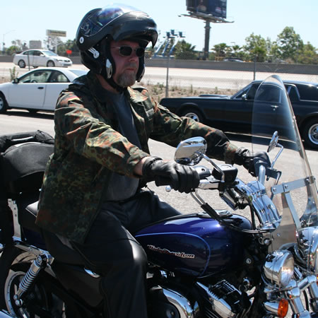 Me, riding my Sportster, 2007